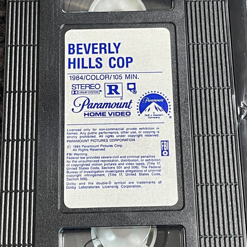 Beverly Hills Cop VHS 1984 Eddie Murphy Paramount Home Video 1134 Hi-Fi Stereo - Picture 7 of 10